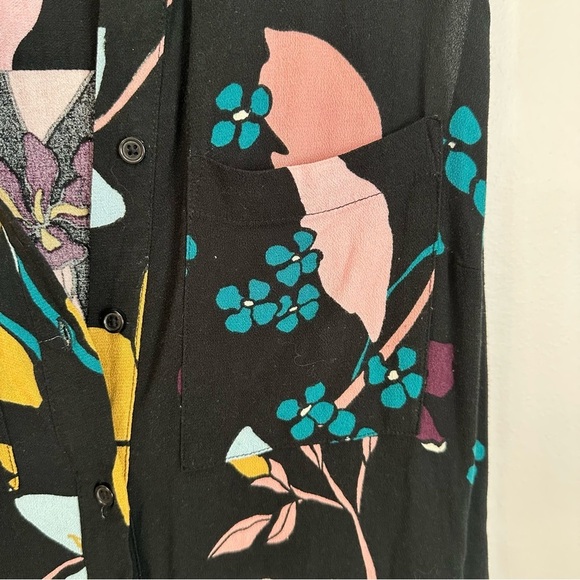 Who What Wear Women’s Sleeveless Button Front Black Floral Dress Sz 2X GUC - Picture 5 of 9